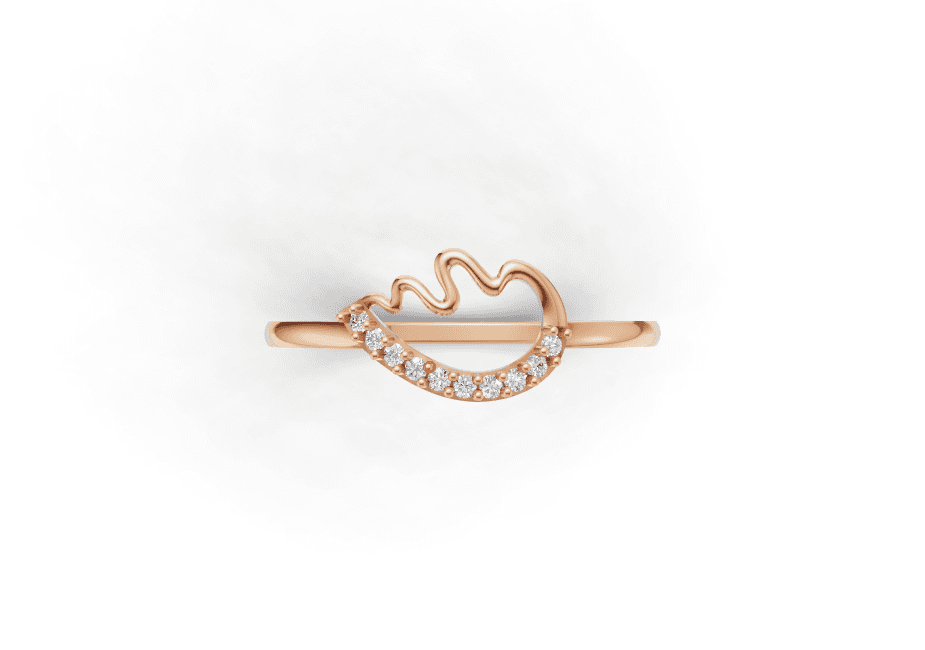 The Aura Ring , 7MM , 18 K , Yellow Gold
