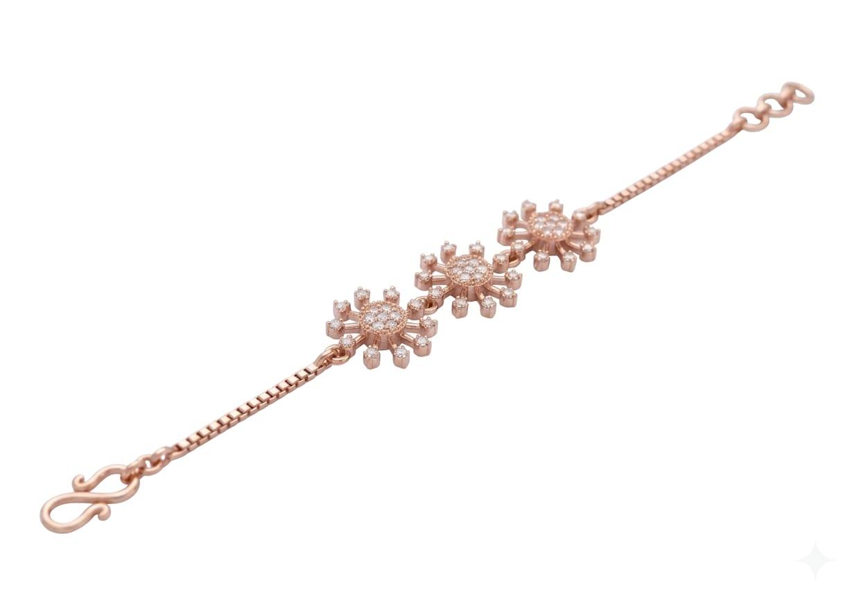 Astra Rose Bracelet , 5.5 Inch , Yellow Gold , 18 K