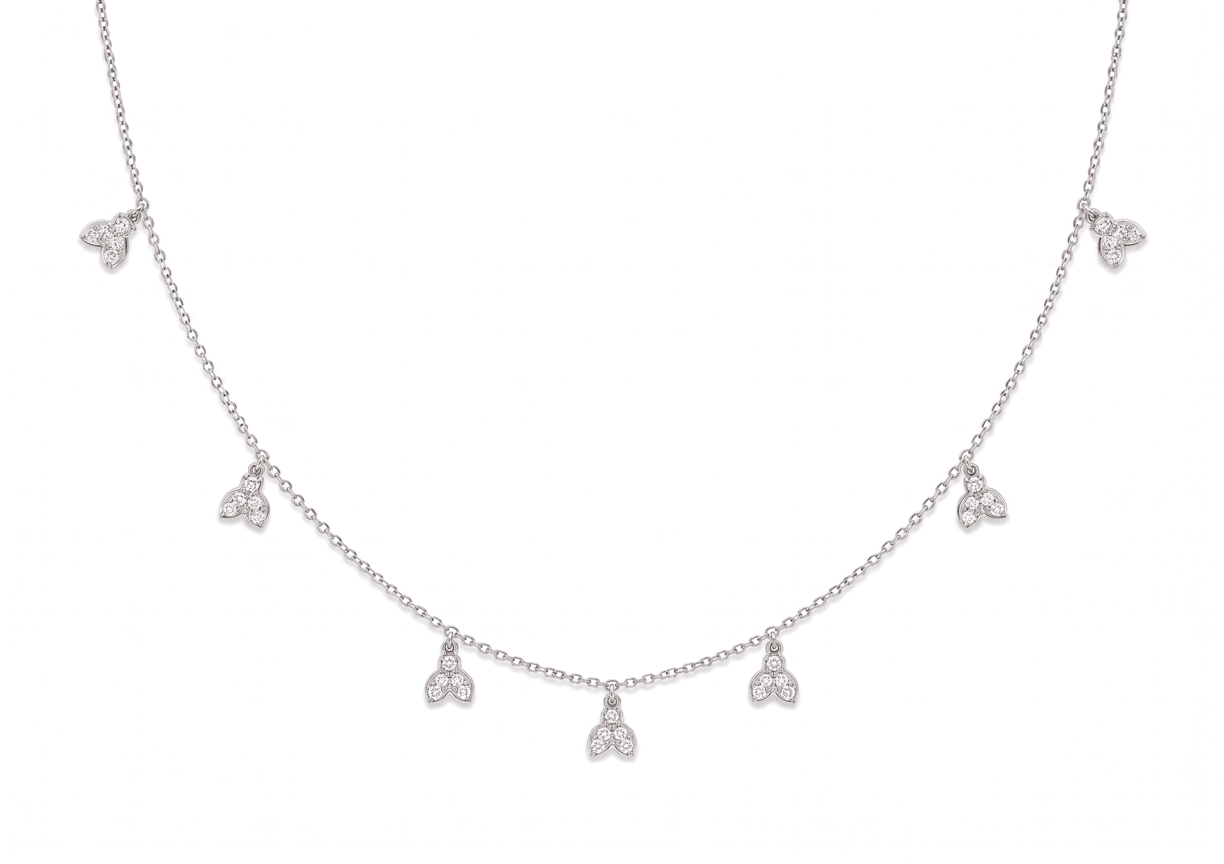Petal Drop Necklace , 16Inch , Yellow Gold , 18 K