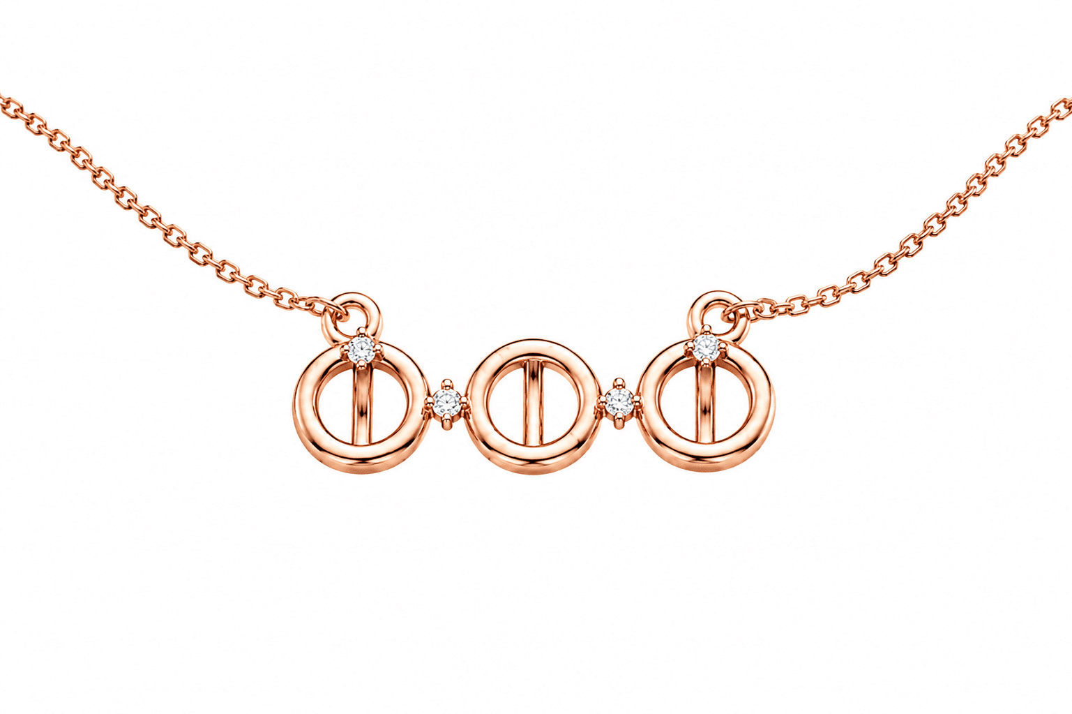 Triple Halo Chain , 16Inch , Yellow Gold , 18 K
