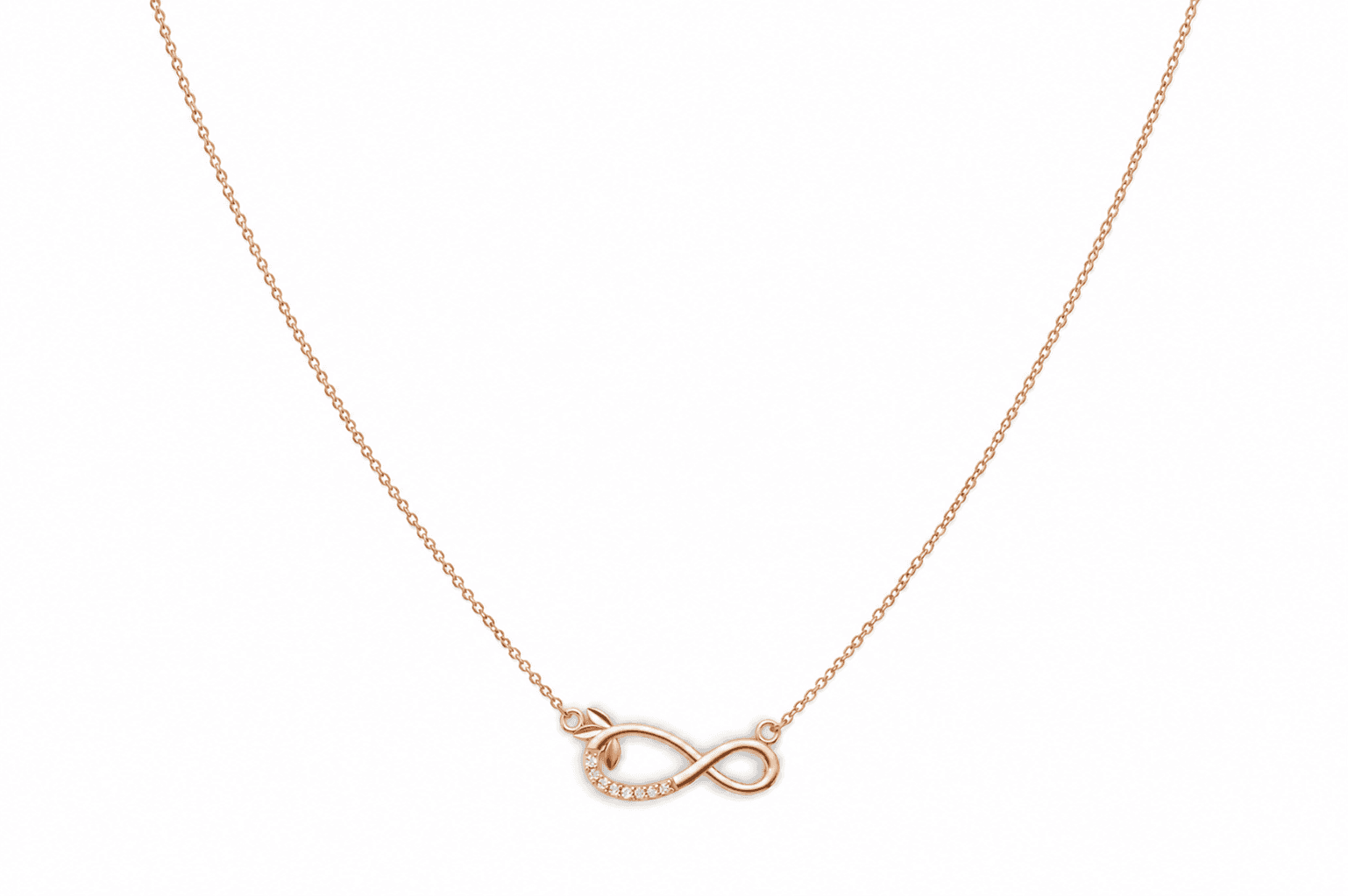 Infinity Bloom Necklace , 16Inch , Yellow Gold , 18 K