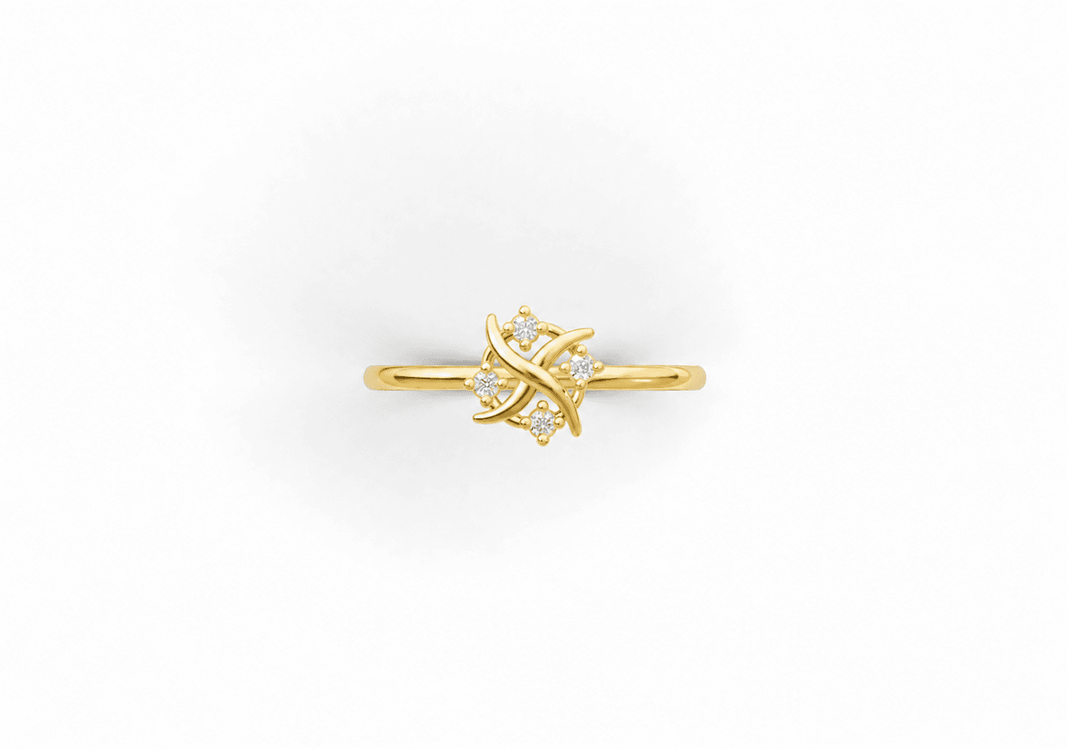 Astral Ring , 7MM , 18 K , Yellow Gold