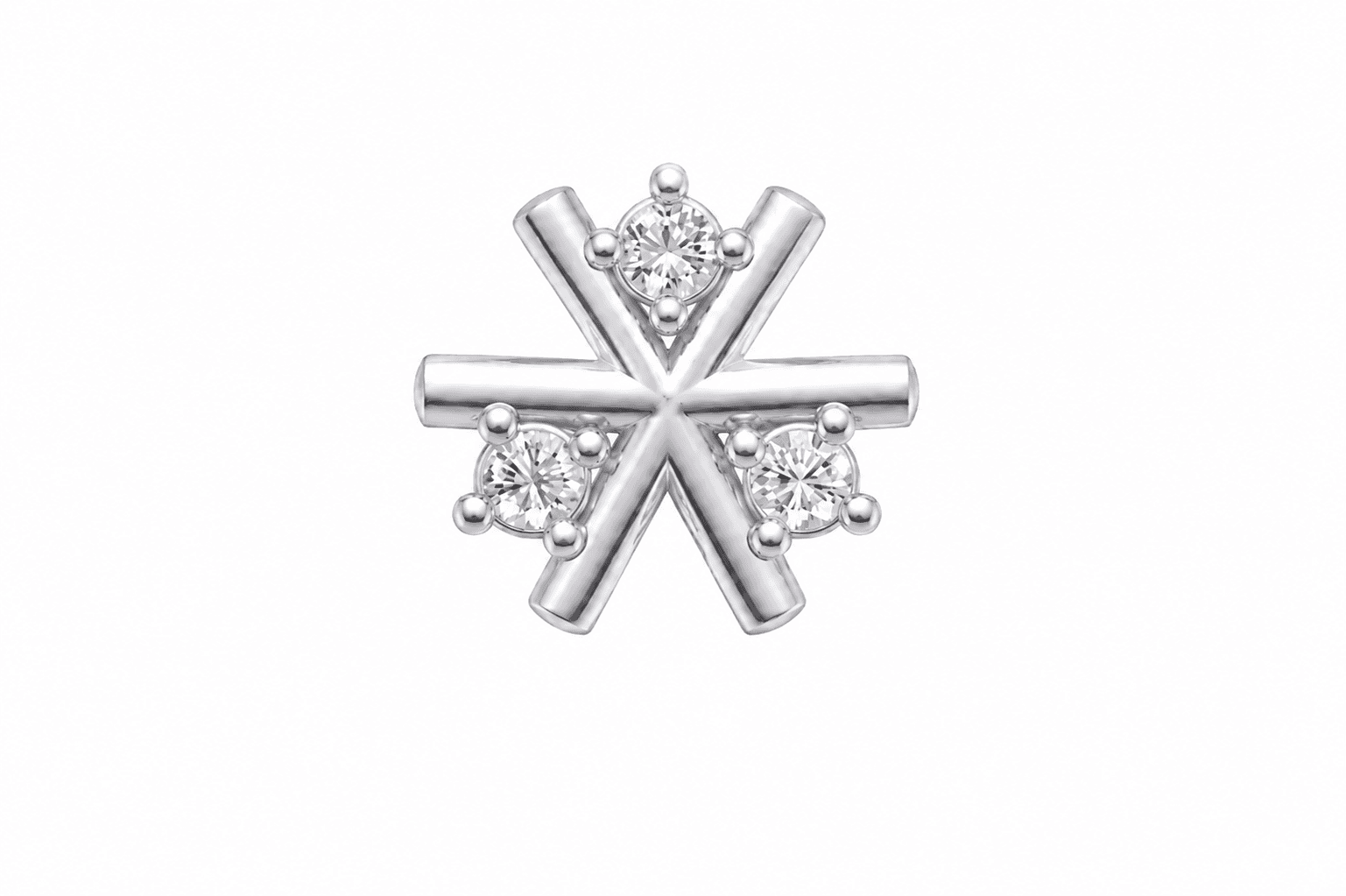 The Prism Linear Nosepin , Yellow Gold , 18 K