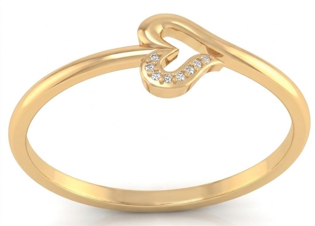 HeartGlow Ring , 7MM , 18 K , Yellow Gold