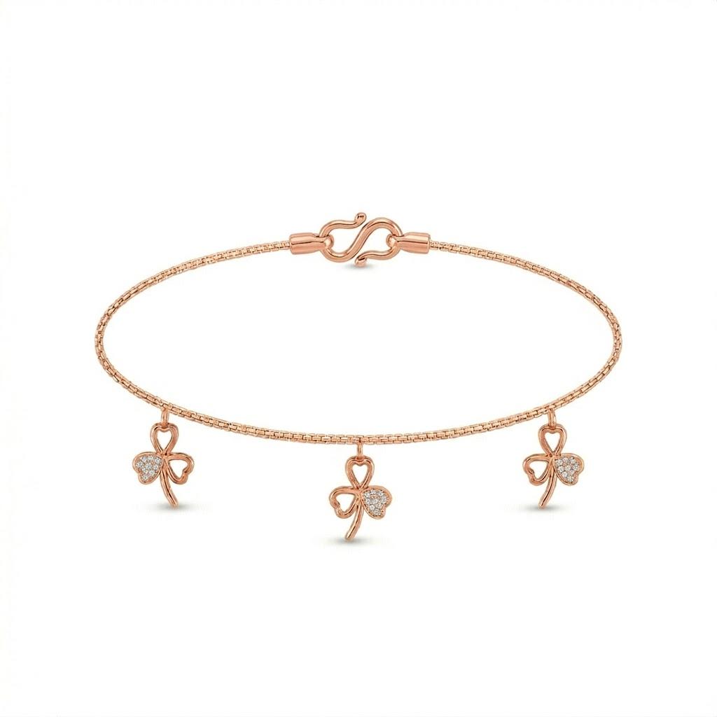 Charm Diamond Bracelet , 5.5 Inch , Yellow Gold , 18 K