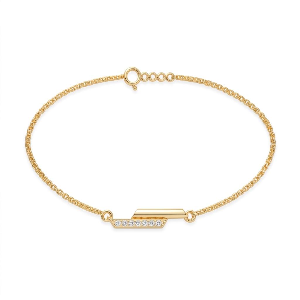 Liora Diamond Bracelet , 5.5 Inch , Yellow Gold , 18 K
