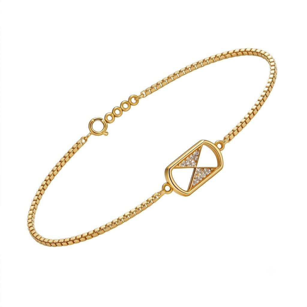Celeste Diamond Bracelet , 5.5 Inch , Yellow Gold , 18 K
