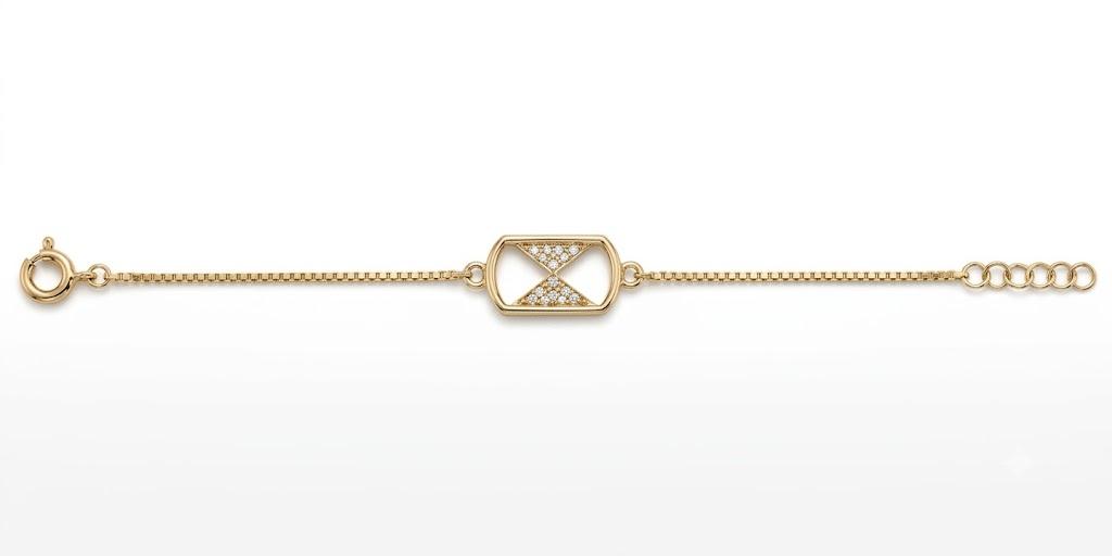 Celeste Diamond Bracelet , 5.5 Inch , Yellow Gold , 18 K