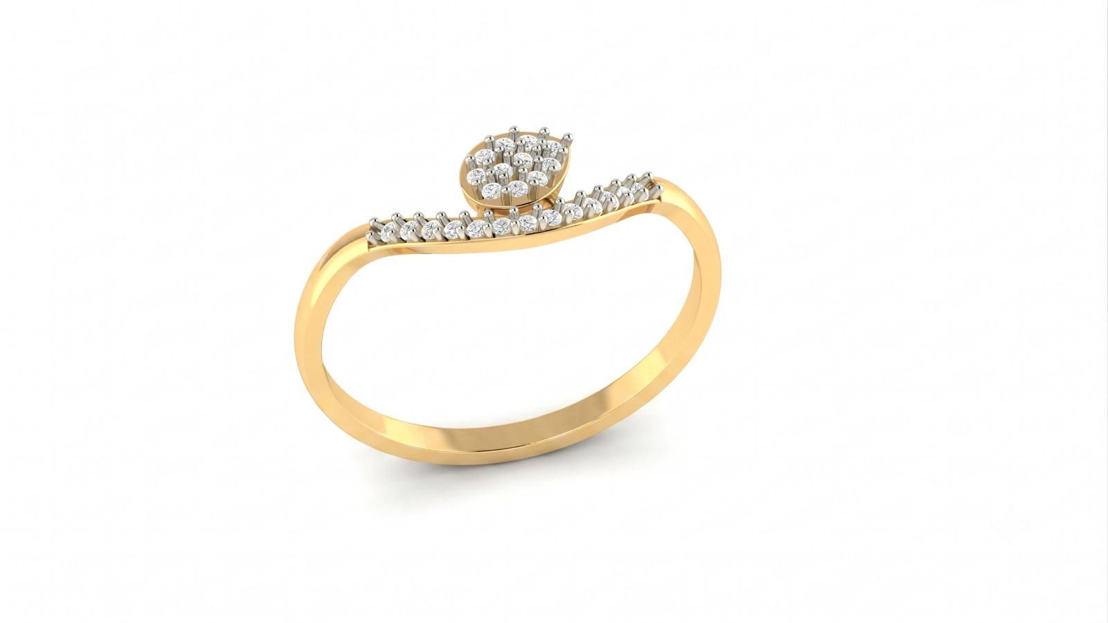 Blossom Grace Ring , 7MM , 18 K , Yellow Gold