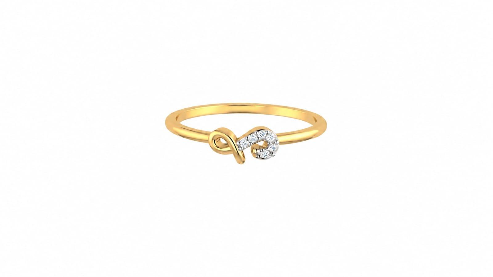 Infinity Twist Diamond Ring , 7MM , 18 K , Yellow Gold