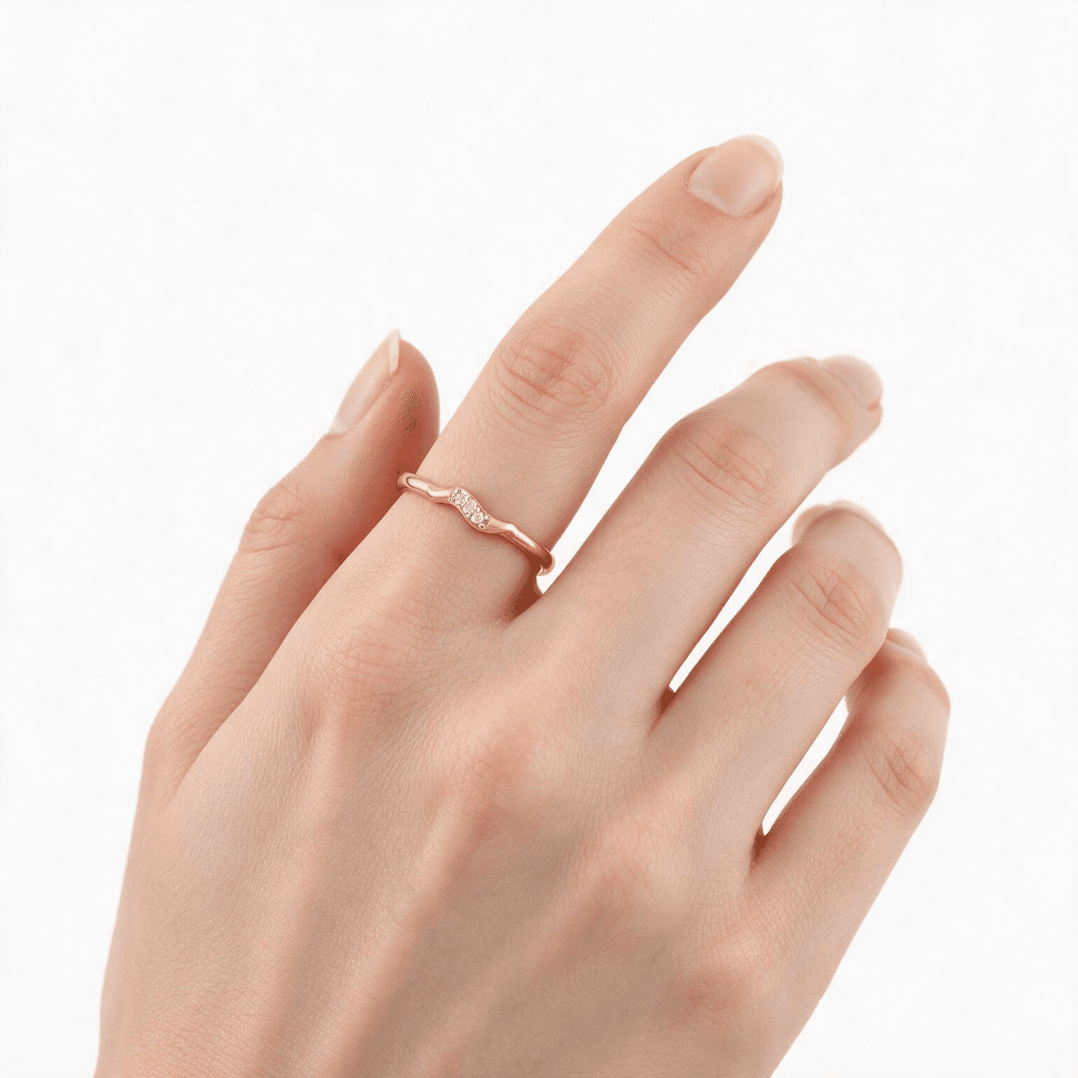 Celeste Trio Diamond Ring , 7MM , 18 K , Yellow Gold