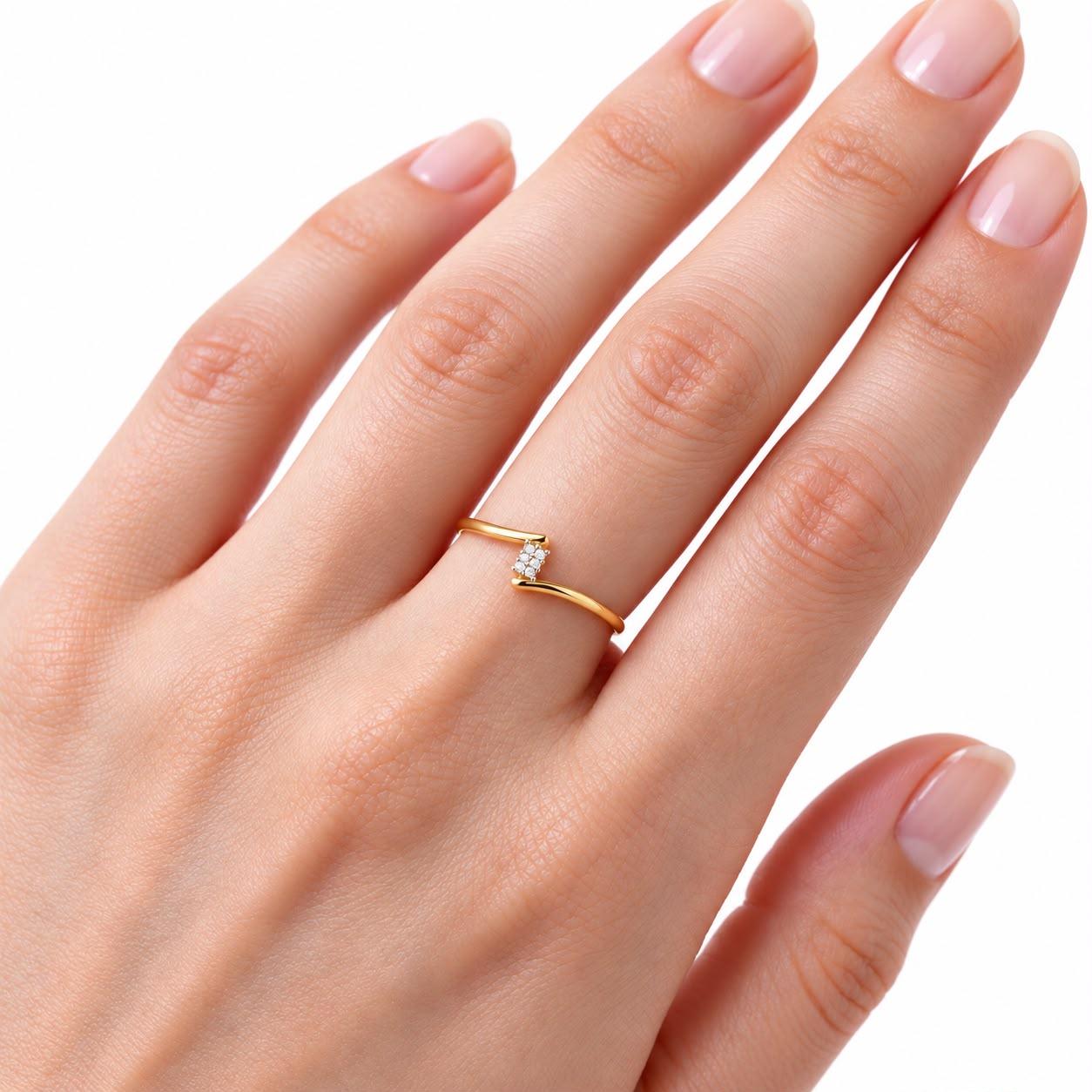 Celeste Bloom Diamond Ring , 7MM , 18 K , Yellow Gold