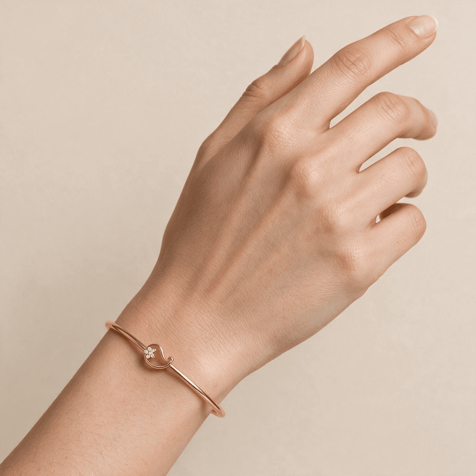 Celestia Knot Diamond Bangle , Yellow Gold , 1.2 Inch , 18 K