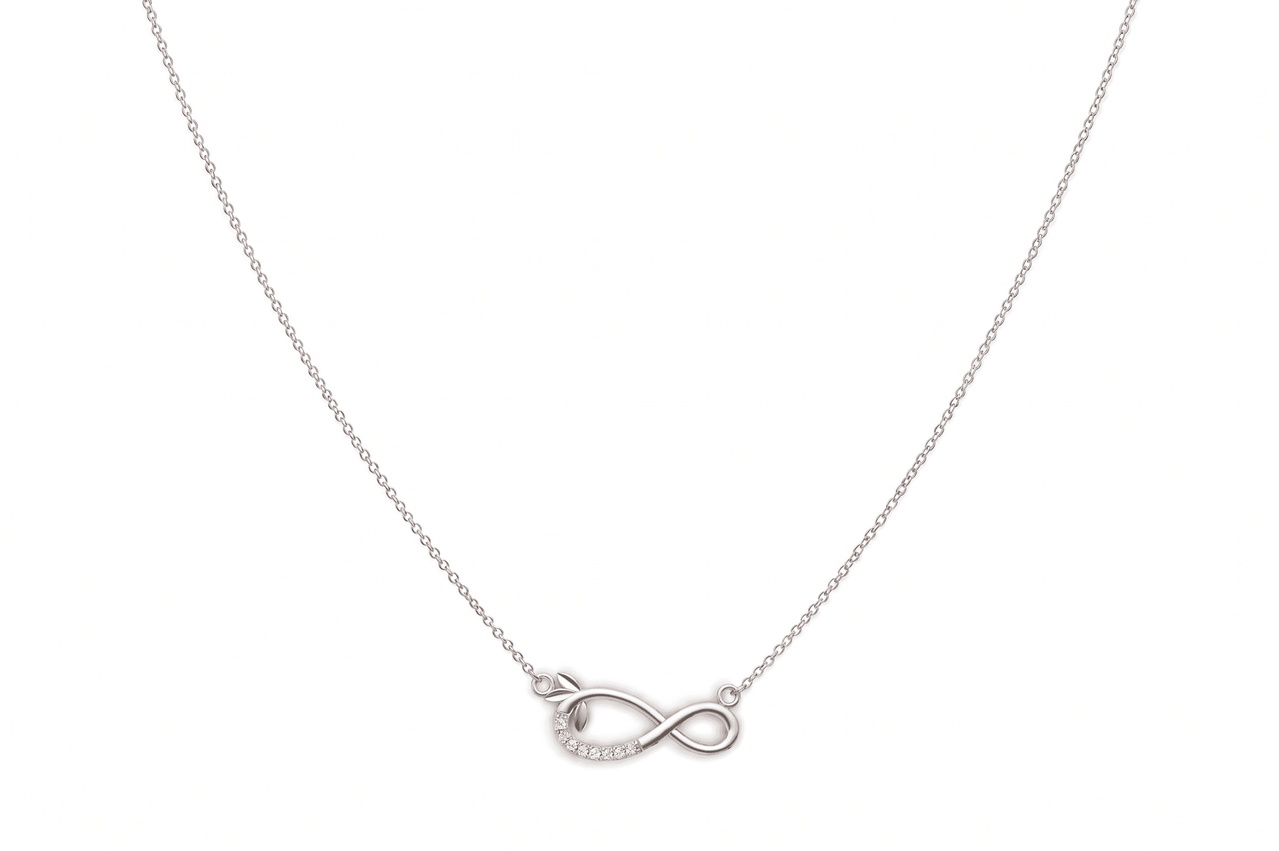 Infinity Bloom Necklace , 16Inch , Yellow Gold , 18 K