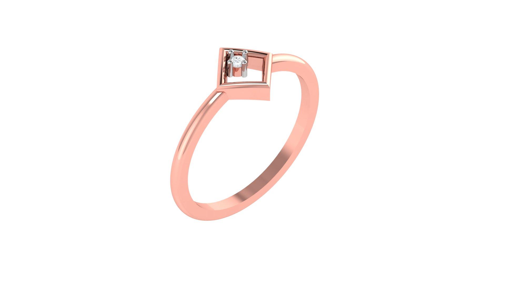 Elegant Square Halo Ring , 7MM , 18 K , Yellow Gold