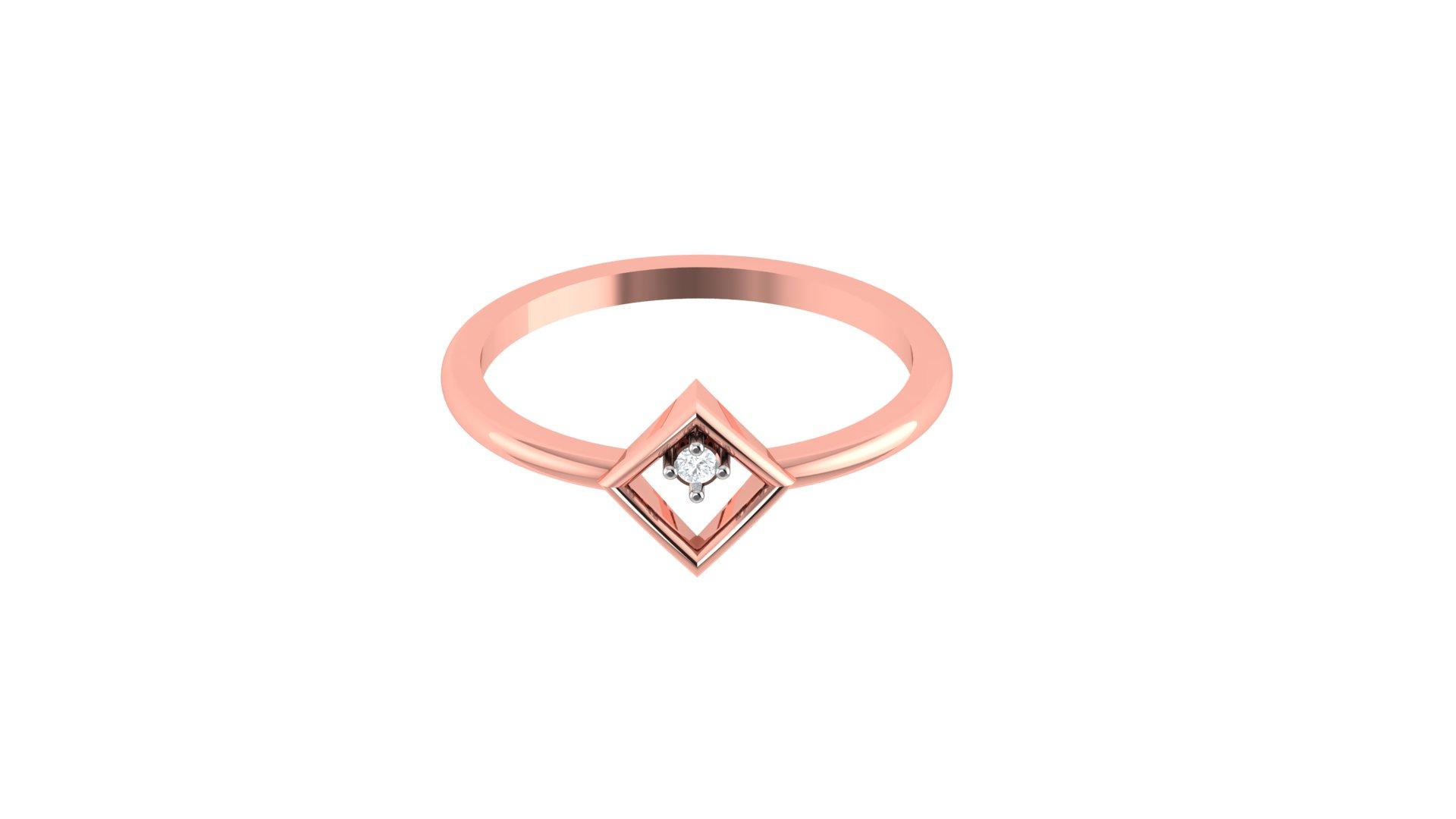 Elegant Square Halo Ring , 7MM , 18 K , Yellow Gold